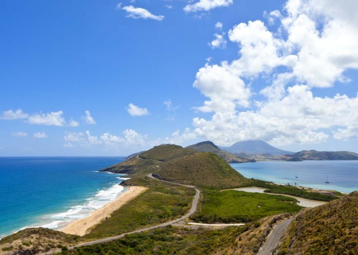 mountains and beach at Saint Kitts & Nevis ec holdings